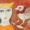 Badri Narayan The Cockerel Watercolor on Paper 22 x 14 inches