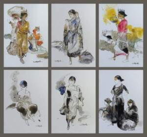 Untitled, Figurative (Set of 6 works)