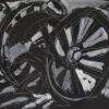 Somnath Hore Wheel Series Watercolour on Black Paper 4.5 x 5.5 inches