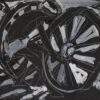 Somnath Hore Wheel Series Watercolour on Black Paper 4.5 x 5.5 inches