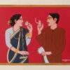Lalu Prasad Shaw Babu Bibi Tempera on Board 22 x 28 inches 2015