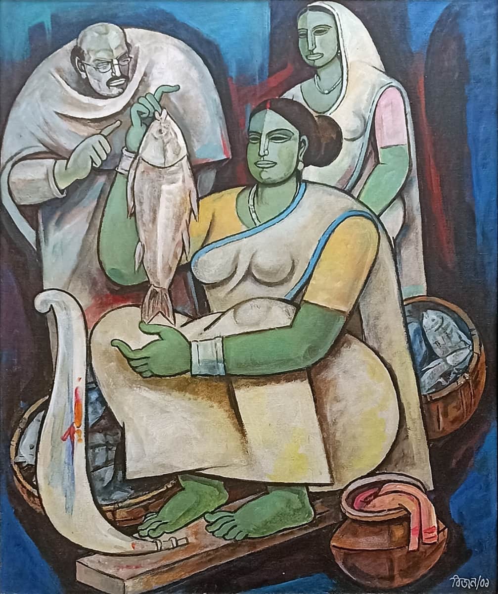 Bijan Choudhury Untitled Acrylic on Canvas 20 x 24 inches 2001