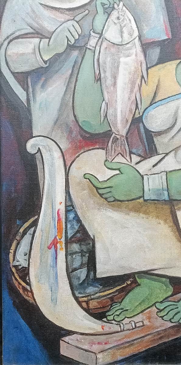 Bijan Choudhury Untitled Acrylic on Canvas 20 x 24 inches 2001