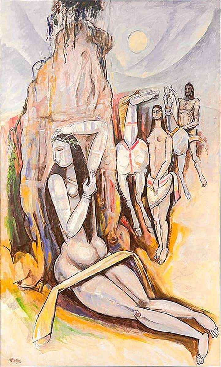 Bijan Choudhury Untitled Acrylic on Canvas 30 x 60 inches 2005