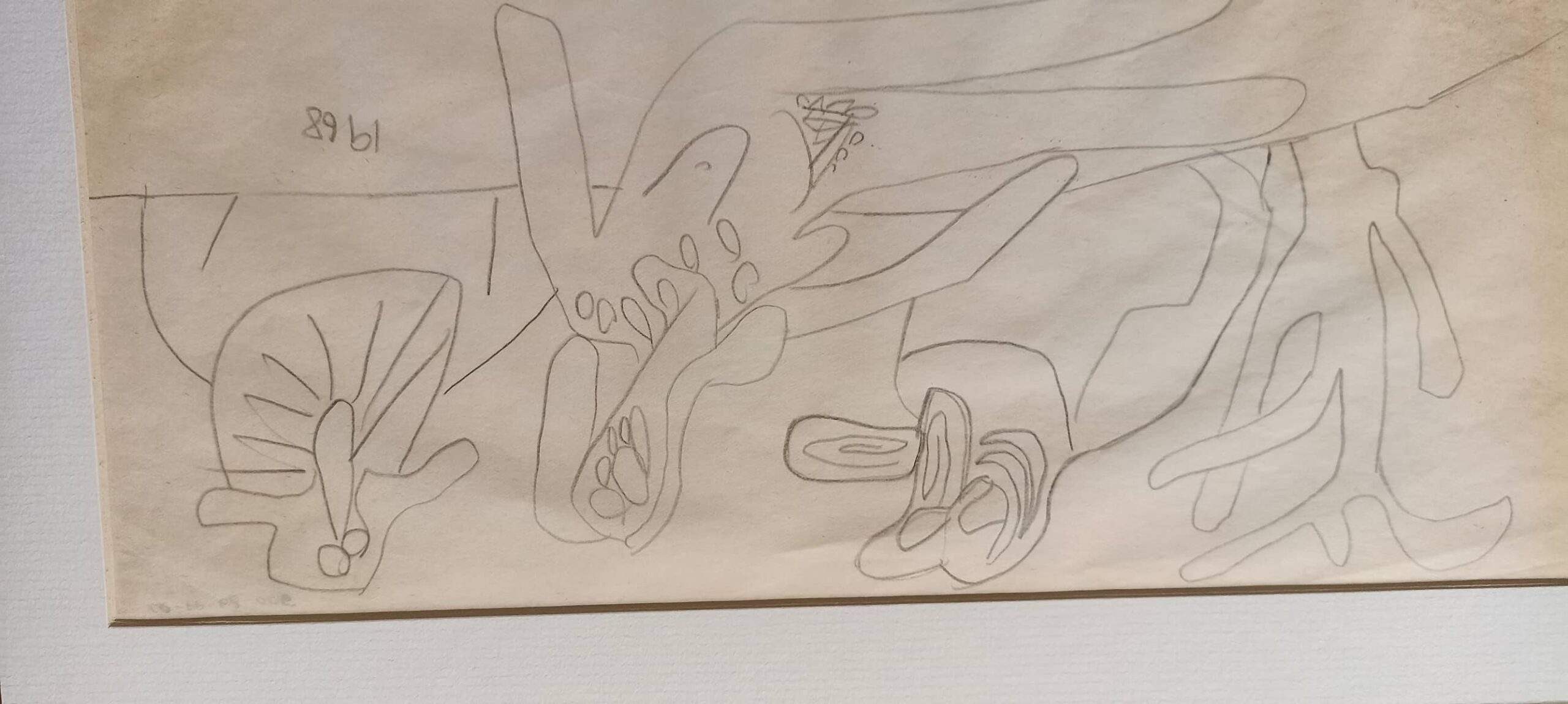 F.N. Souza Untitled Graphite on Paper 13 x 8 inches 1968
