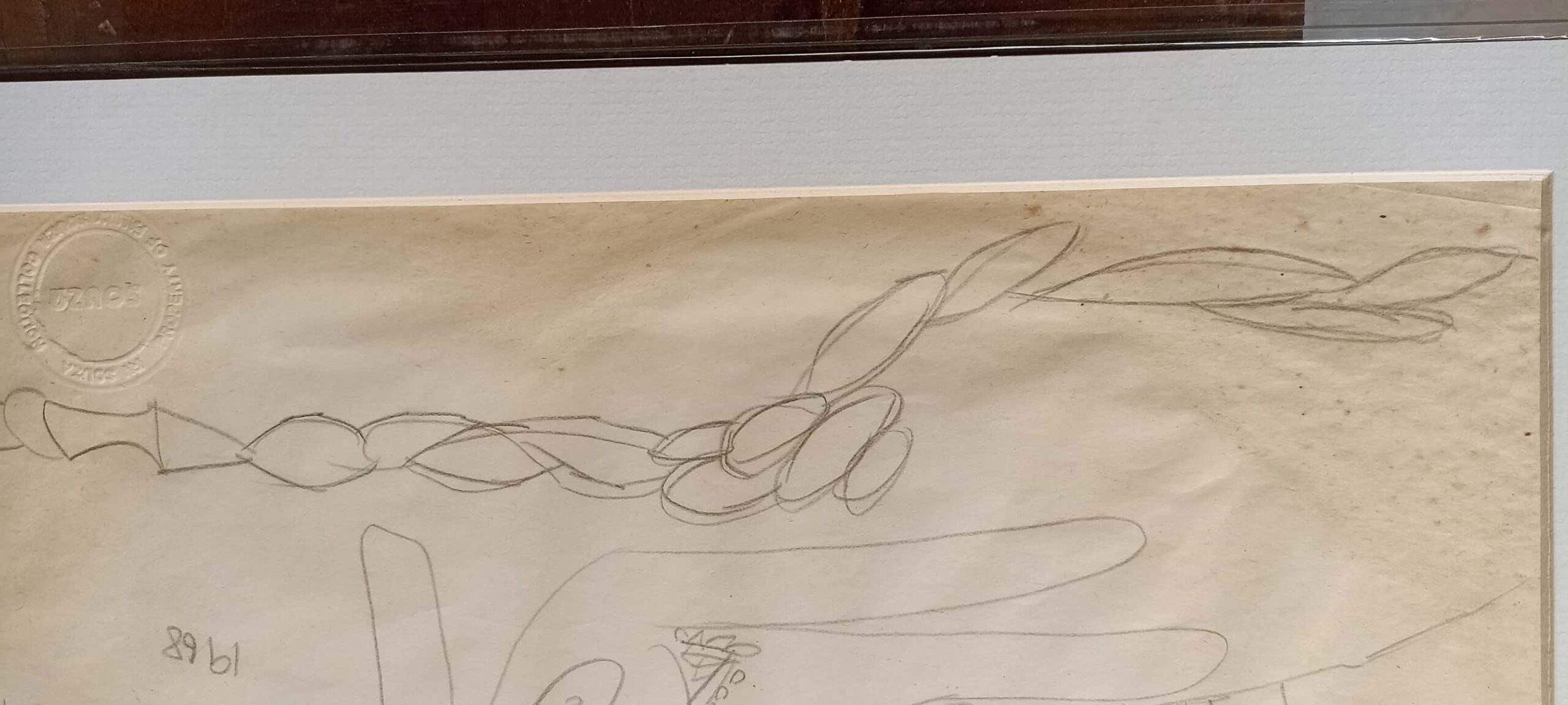 F.N. Souza Untitled Graphite on Paper 13 x 8 inches 1968
