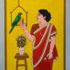 Lalu Prasad Shaw Bibi Tempera on Board 28 x 22 inches 2019