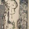 Somnath Hore Girl Lithograph on Paper 19.25 x 14.5 inches