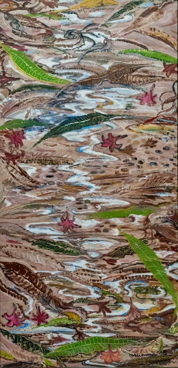 Arunima Choudhury Untitled Acrylic on Canvas 27.5 x 51.9 inches