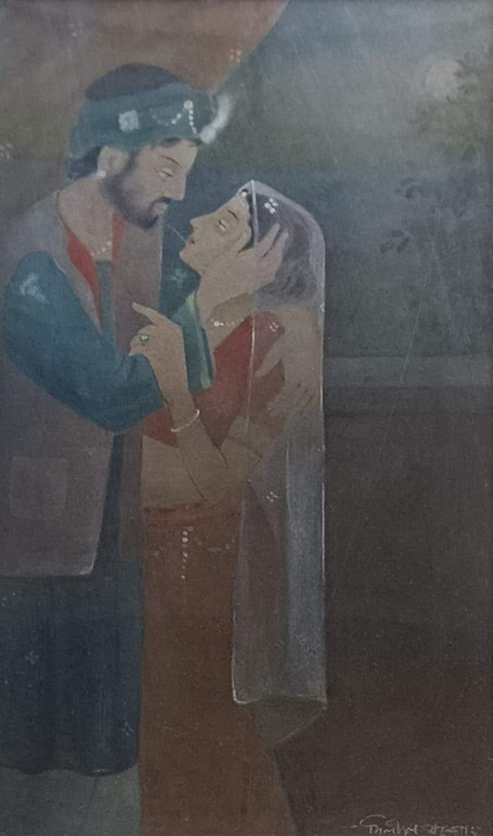 Dilip Banerjee Untitled Wash Painting on Paper 12 x 7 inches 2000