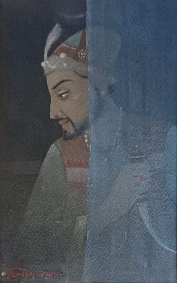 Dilip Banerjee Untitled Wash Painting on Paper 9 x 6 inches 1987