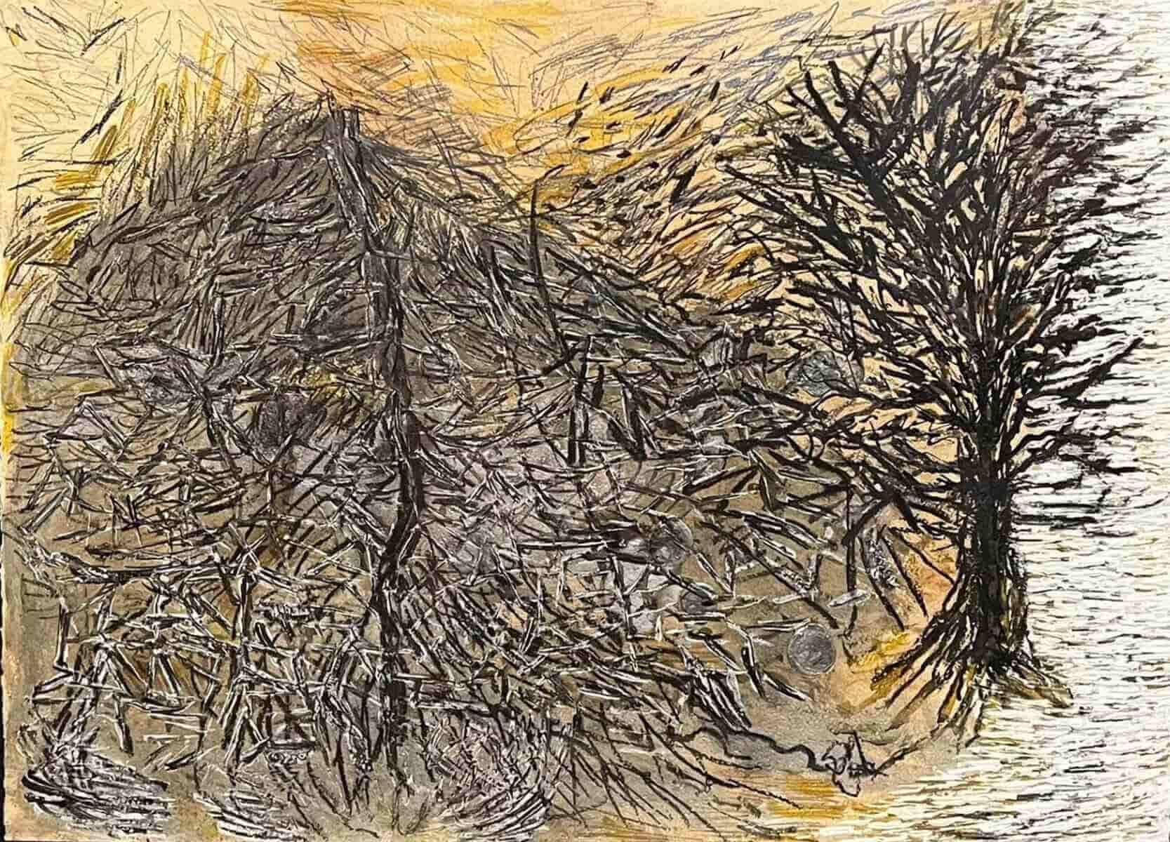 Jayashree Chakravarty Untitled Mixed Media on Paper 22 x 32 inches