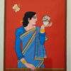 Lalu Prasad Shaw Bibi Tempera on Board 28 x 22 inches 2018