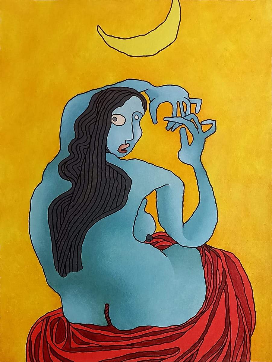 Prokash Karmakar Untitled Acrylic on Paper 32 x 24 inches 1991 (1)