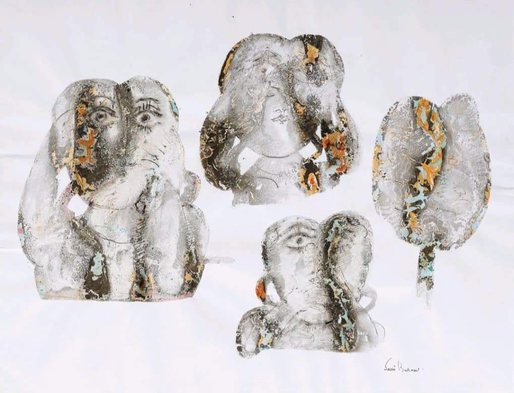 Sakti Burman Untitled Watercolour on paper 18 x 24 inches