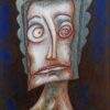 Sanat Kar Defeated Tempera on Paper 17.5 x 13 inches 2001