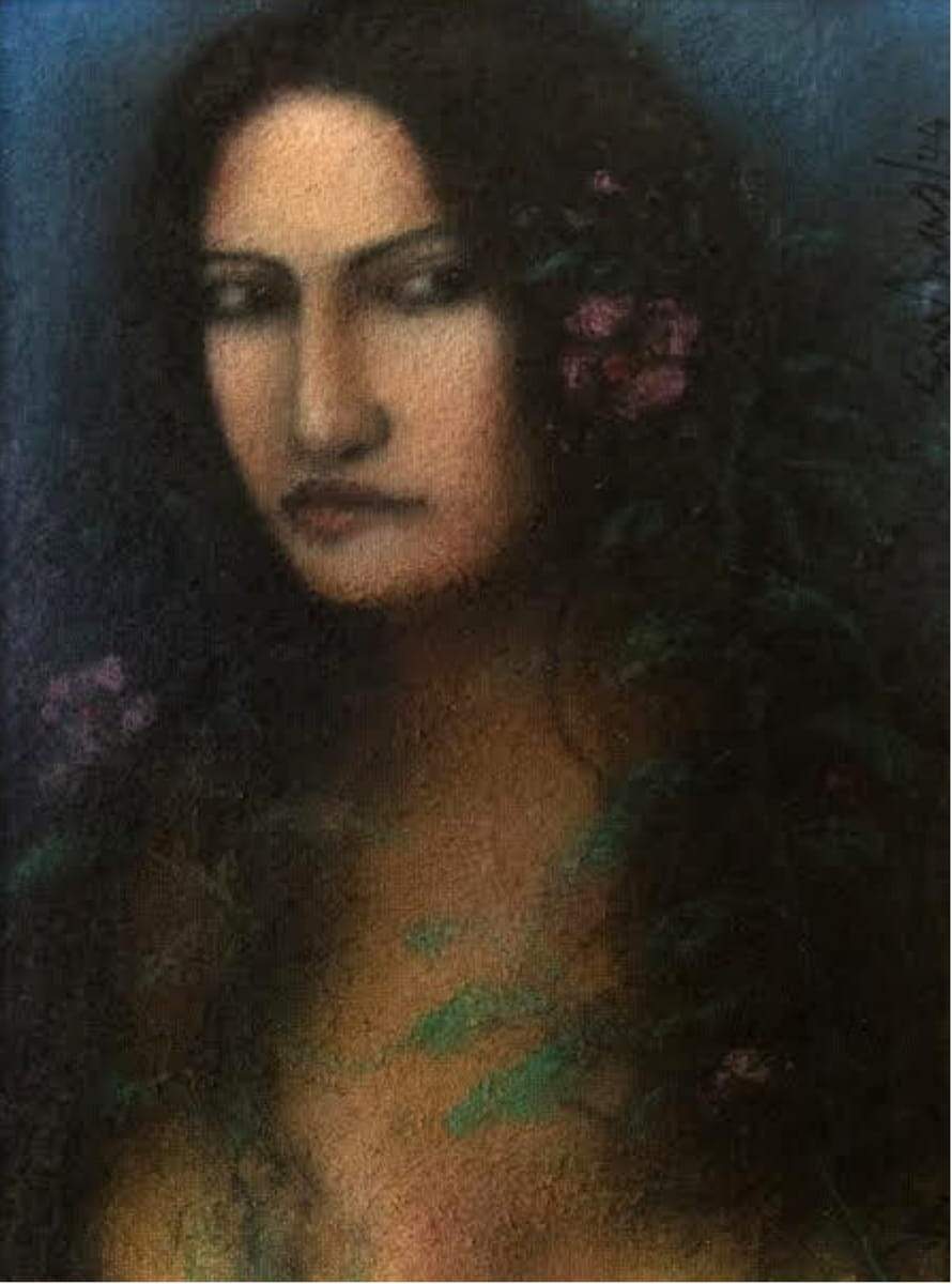 Suhas Roy Radha Soft Pastel & Acrylic on Paper 14 x 18 inches 2004