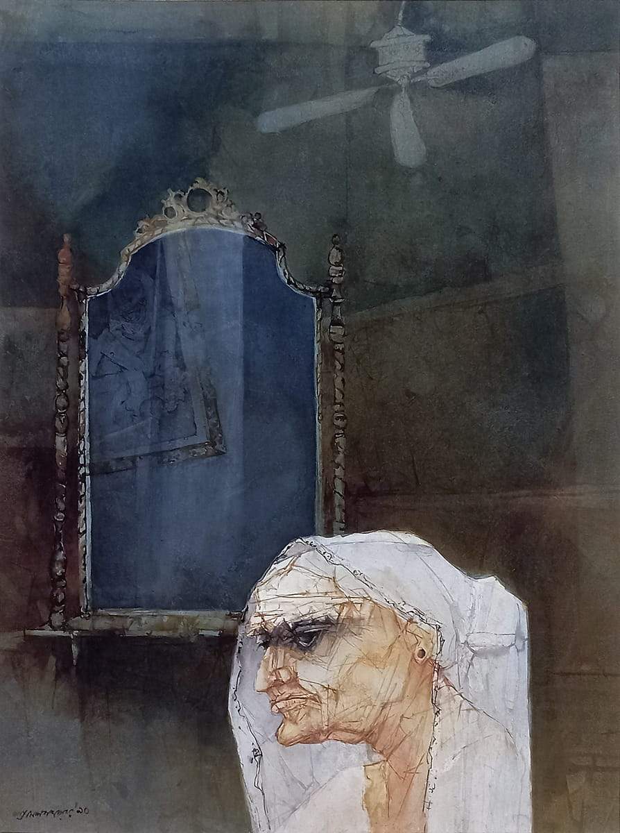 Shyamal Dutta Ray Untitled Watercolour on Paper 17x29 inches 1990